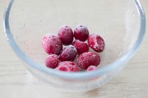 Step 1 of making super simple cranberry ice cream (no eggs)