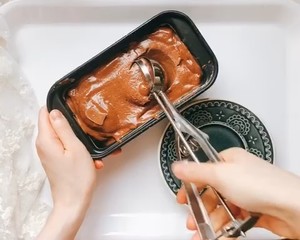 "Mellow and rich" low-calorie and cream-free chocolate ice cream, step 14 without ice residue