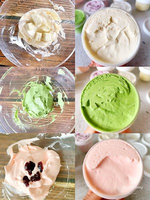 Step 3 of homemade ice cream with 6 flavors