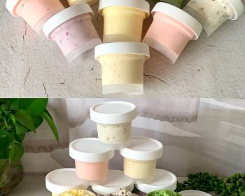 Homemade ice cream with 6 flavors