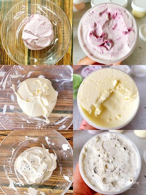 Step 2 of homemade ice cream with 6 flavors
