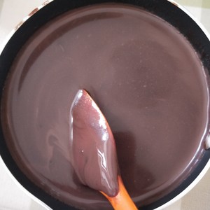 Step 5 of the egg-free version of chocolate ice cream (consuming whipped cream)