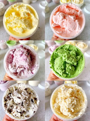 Step 8 of homemade ice cream with 6 flavors