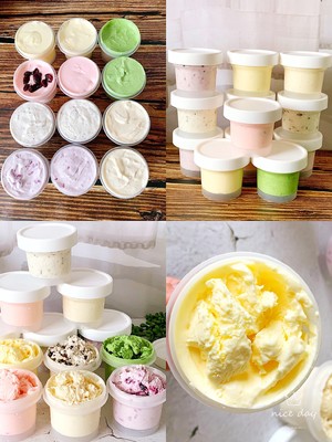Step 4 of homemade ice cream with 6 flavors